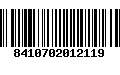 Código de Barras 8410702012119