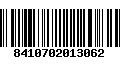 Código de Barras 8410702013062