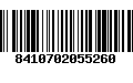 Código de Barras 8410702055260