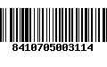 Código de Barras 8410705003114