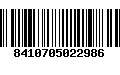 Código de Barras 8410705022986