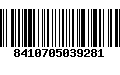 Código de Barras 8410705039281