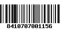 Código de Barras 8410707001156