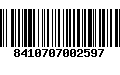 Código de Barras 8410707002597