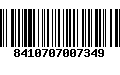 Código de Barras 8410707007349