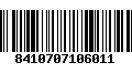 Código de Barras 8410707106011