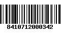 Código de Barras 8410712000342