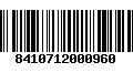 Código de Barras 8410712000960