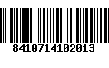 Código de Barras 8410714102013