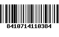 Código de Barras 8410714110384