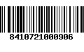 Código de Barras 8410721000906