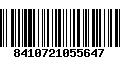 Código de Barras 8410721055647