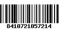 Código de Barras 8410721057214