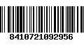 Código de Barras 8410721092956