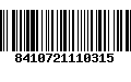 Código de Barras 8410721110315