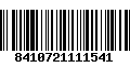 Código de Barras 8410721111541