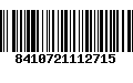 Código de Barras 8410721112715