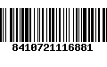 Código de Barras 8410721116881