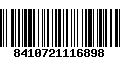 Código de Barras 8410721116898