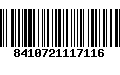 Código de Barras 8410721117116