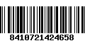 Código de Barras 8410721424658