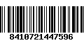 Código de Barras 8410721447596