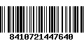 Código de Barras 8410721447640
