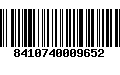 Código de Barras 8410740009652