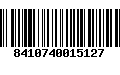 Código de Barras 8410740015127