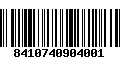 Código de Barras 8410740904001