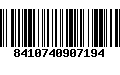 Código de Barras 8410740907194