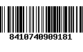 Código de Barras 8410740909181