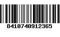 Código de Barras 8410740912365