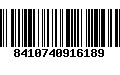 Código de Barras 8410740916189