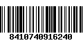 Código de Barras 8410740916240