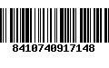 Código de Barras 8410740917148