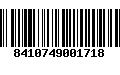 Código de Barras 8410749001718