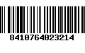 Código de Barras 8410764023214