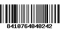 Código de Barras 8410764040242