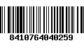 Código de Barras 8410764040259