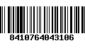 Código de Barras 8410764043106