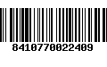 Código de Barras 8410770022409