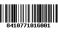 Código de Barras 8410771016001