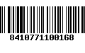 Código de Barras 8410771100168