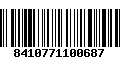 Código de Barras 8410771100687