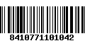 Código de Barras 8410771101042