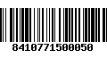 Código de Barras 8410771500050