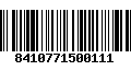 Código de Barras 8410771500111