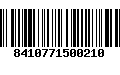 Código de Barras 8410771500210