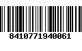 Código de Barras 8410771940061